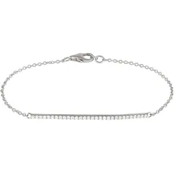 UNIKE JEWELLERY Armkette »GLOW STRAIGHT STÄBCHEN, UK.PU.1204.0026«, mit Zirkonia (synth.) UNIKE JEWELLERY silberfarben-kristallweiß + kristallweiß