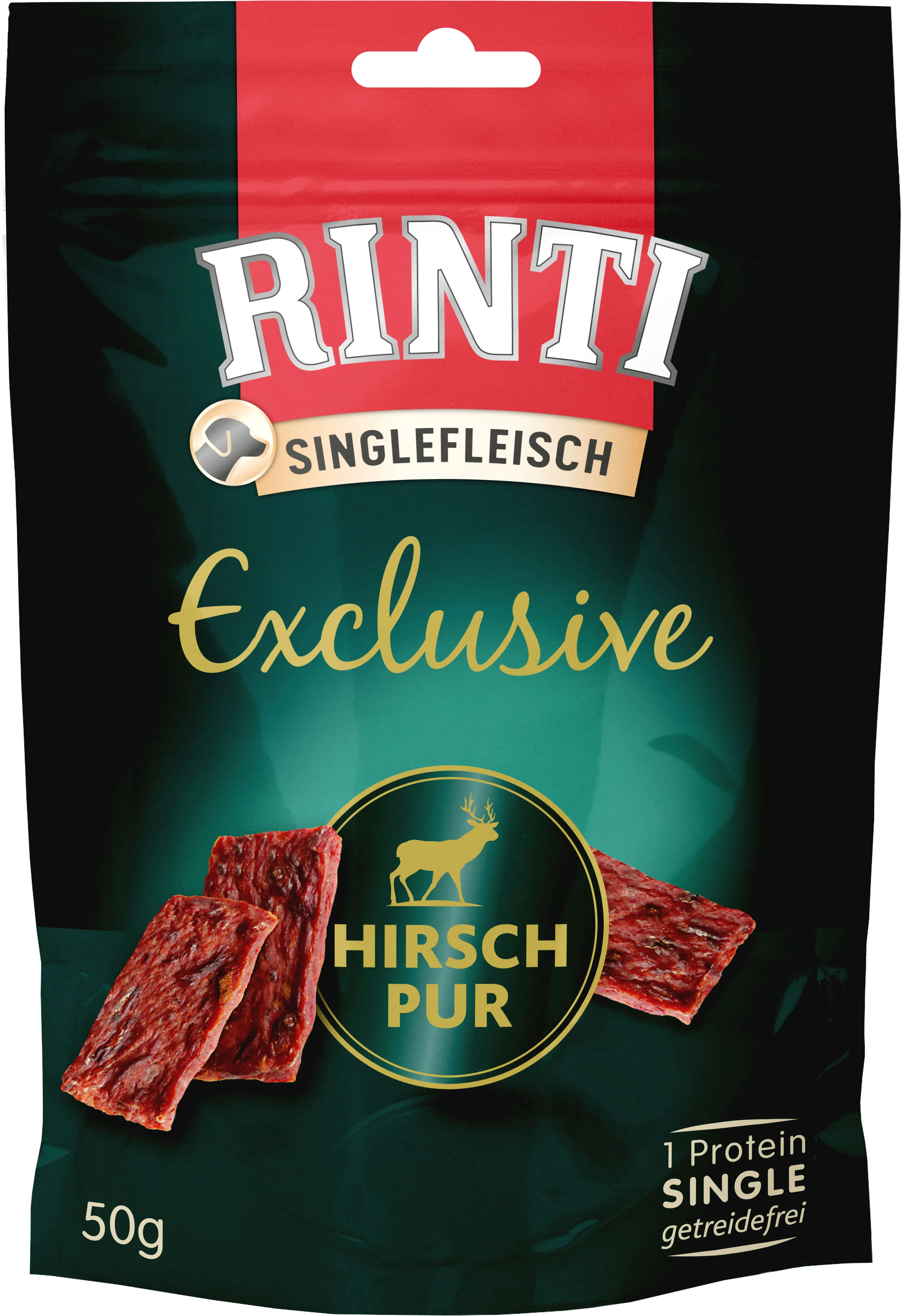 RINTI Hundeleckerlis Singlefleisch Exclusive Hirsch Pur
