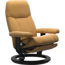 Relaxsessel STRESSLESS "Consul", gelb (honey paloma), B:85cm H:100cm T:77cm, Leder BATICK: BATICK ist ein leicht korrigiertes, durchgefärbtes und genarbtes Möbelleder, bei dem die meisten Unebenheiten und Spuren in der Regel entfernt wurden., Leder PALOMA: PALOMA ist ein durchgefärbtes Semianilin-Möbelleder mit natürlicher Narbung., ROHLEDER Stoff Q2 FARON: Ein fester zuverlässiger Bouclu00e9 mit einem strukturierten Aussehen und einer komfortablen Oberfläche (100% Polyester im Flor, Grundgewebe: 50% Polyester, 50% Polyacryl), Struktur fein JASMINE (90% Polyester, 10% Baumwolle), Sessel, elektrisch verstellbar, optional 2-motorisch, Größe M & L