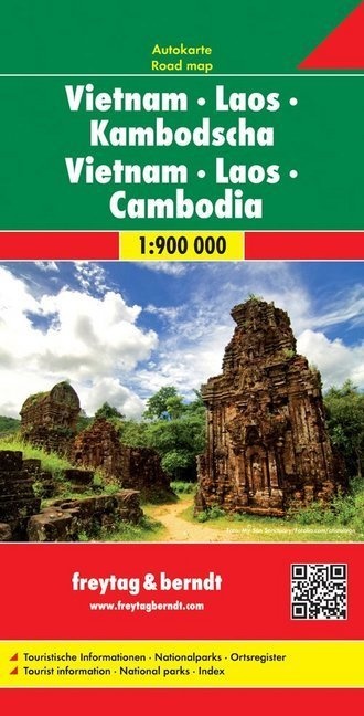 Freytag & Berndt Autokarte Vietnam  Laos  Kambodscha. Vietnam  Laos  Kamboya. Vietnam  Laos  Cambodja  Karte (im Sinne von Landkarte)