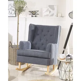 Beliani Schaukelsessel TRONDHEIM Polyester 72 x 97 x 83 cm Grau