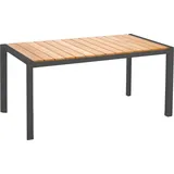 BEST Freizeitmöbel Paros Gartentische 160 x 90 x 76 cm anthrazit/Teak