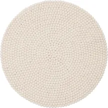myfelt Linéa Filzkugelteppich Ø 140 cm Weiß