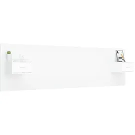 vidaXL Kopfteil mit Nachttischen Weiß Holzwerkstoff