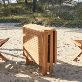 Tikamoon Gartentisch 130 x 74 x 65 cm Braun