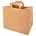 Tragetaschen Papier 27 cm 32 cm 17 cm braun mit Tragegriff
