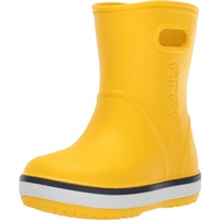 Crocs Unisex-Kinder Crocband Rain Boot K Gummistiefel, Yellow Navy 734, 32/33 (J1) - 32/33 EU