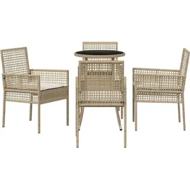 vidaXL Garten Essgruppe 5-tlg. Beige