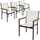 ML-Design Gartenstuhl 56 x 85,5 x 53 cm beige 4 St.