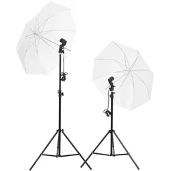 Fotostudio-Beleuchtung Set mit Stativen & Schirmen