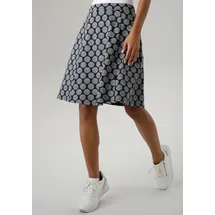 Aniston SELECTED Jerseyrock Damen Gepunktet Blau/Grau 36