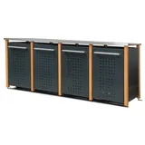 Mülltonnenverkleidung Typ-LD, 4x 120l, Türfarbe Anthrazit