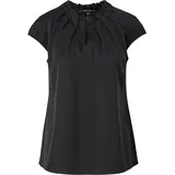 Comma, Comma Satinbluse mit Raffung schwarz 40