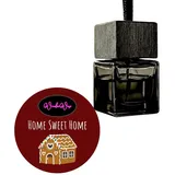 wonderwax Auto Duft Quadratisch schwarz-schwarz 8 ml|Home Sweet Home|Innenraum Deko Parfüm Car Scent Baum Geruch Luxus Aufhänger