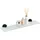 Wenko Glasablage Bosio Black, Edelstahl, rostfrei, matt 46,5 x 5,5 x 13,5 cm, inkl. Schraubmaterial, Schwarz