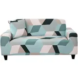 Dehnbarer 2-sitzer-sofabezug, Sesselbezug Mit Armlehnen, Elastischer Sofaschutz, Universeller Sofabezug (sessel, Helles Farbblockmuster)