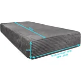 ASPERO Spannbettlaken Flanell 160 x 200 cm grau