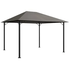 Quick Star Pavillon Nizza 4 x 3 m inkl. 4 Seitenteile Taupe/Beigegrau