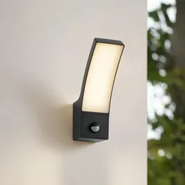 LINDBY Außenwandleuchte Aluminium 24,0 cm mit Bewegungsmelder schwarz