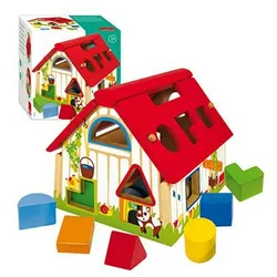 Bauernhof-Baukasten Goula 55220 – 12-teilig, aus Holz, bunt