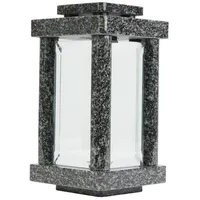 KOKA Grab-Lampe Granit Impala Friedhof-Leuchte Grab-Licht modern hochwertig Glas