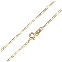 Bella Carina Goldkette Figaro Kette aus 585 Gold 14 Karat 1,4 mm Breite, 585 Gold 14 Karat 45