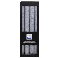 Kerzenfarm Hahn Stearin Stabkerze Set 3 St. grau