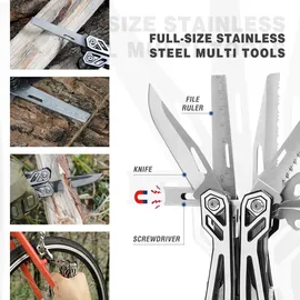 Mossy Oak Multifunktionszange,21 in 1 Multi-Tool Multifunktion mit Zange Klappmesser, Faltbares Multitool, Camping Wandern Reparieren,inkl tragbare Tasche