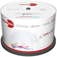PrimeOn CD-R InkJet 2761109 50er Spindel