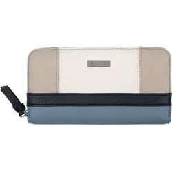 Geldbörse »Juna«, soft genarbte ledrige Materialien mit glänzenden Metall-Accessoires, Gr. , blau, , 90610760-0