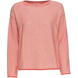 Baumwoll-Pullover, Streifen teracotta, 48/50
