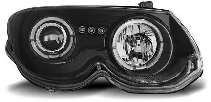 Kristall-Scheinwerfer Angel Eyes für Chrysler 300M (1999–2004) – schwarz