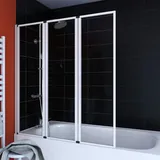 Marwell Badewannenfaltwand »White Premium«, BxH: 125 x 143 cm, Sicherheitsglas - weiss