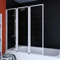 Marwell Badewannenfaltwand »White Premium«, BxH: 125 x 143 cm, Sicherheitsglas - weiss