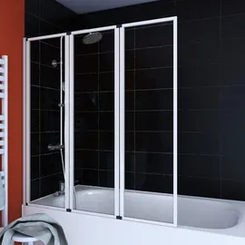 Marwell Badewannenfaltwand »White Premium«, BxH: 125 x 143 cm, Sicherheitsglas - weiss