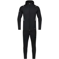 Jako Herren Freizeitanzug Challenge mit Kapuze Schwarz-Meliert/Weiß, 4XL