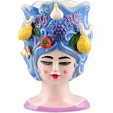 Mirrors and More Vase Fiora (18 x 18,5 x 29,5 cm, Keramik, Blau)