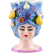 Mirrors and More Vase Fiora (18 x 18,5 x 29,5 cm, Keramik, Blau)