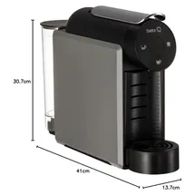 Delta Mini Qool Kapsel-Kaffeemaschine Grau/Silber