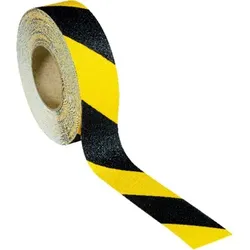 Antirutschband HAZARD schwarz/gelb 50mm x 18,25m - schwarz