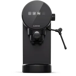 Furore Espressomaschine Edelstahl kompakt 20 bar Digitaldisplay 2 Tassen Schwarz