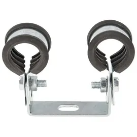 tecuro - Doppel-rohrschelle Ø 35 Mm, Mit Schallschutzeinlage, Verzinkt