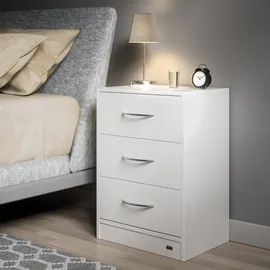 CASARIA Nachttisch Eloise Weiß LED