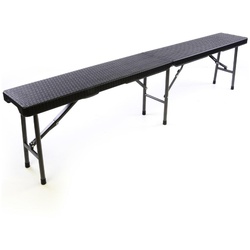 VCM Partybank   Klappbank Rattan-Optik   Maße ca. 180x25x43cm   Bierbank   Belastbarkeit: bis 200kg
