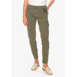 LE TEMPS DES CERISES Rivera, Damen, Gr. 28, US-Größen, grün Khaki 97% Baumwolle, 3% Elasthan, Hosen Cargohose, in klassischem Design