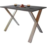 VCM Schreibtisch Anthrazit, Silber, 160x76x80 cm Arbeitszimmer, Schreibtische, Bürotische