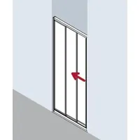 Kermi Nova 2000 Gleittür 3-teilig N2 STD 1200x