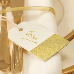 Metallic Perfection | 10 Anhänger creme gold