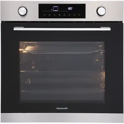 HANSEATIC Einbaubackofen "HBO7212A1", A+ (A+++-D), grau (schwarz, edelstahlfarben), B:59,5cm H:59,6cm T:56,6cm, Backöfen, Auftaufunktion: Bereits zubereitete Gerichte werden schonend aufgetaut
