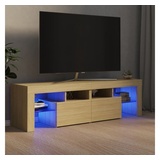 vidaXL TV-Schrank mit LED-Beleuchtung Sonoma-Eiche 140x36,5x40 cm